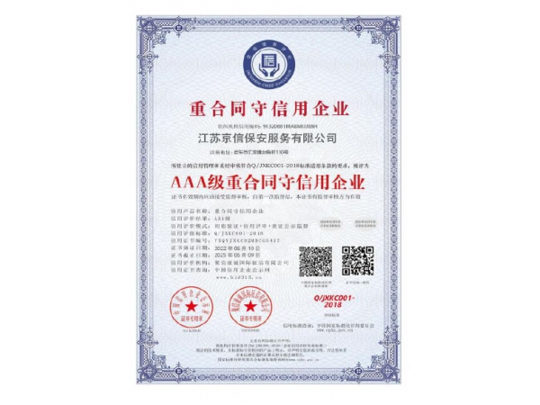 重合同守信用企业